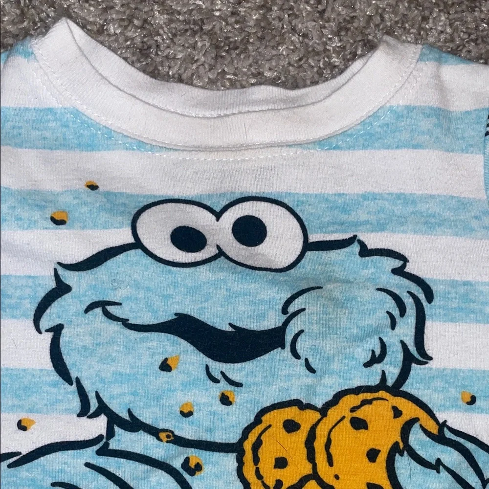 Sesame Street Cookie Monster Pajama Set Size 18 Montjs